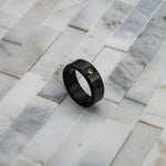 Load image into Gallery viewer, Black Diamond - Men’s Ring 8mm - Green Diamond Inset - ARES - Elysium Black Diamond