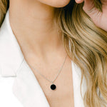 Load image into Gallery viewer, Black Diamond - Women’s 11MM Pendant Necklace - 14K White Gold - Lady Elysium Black Diamond
