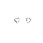 Load image into Gallery viewer, Silver Heart and Infinity CZ Stud Earrings