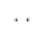 Load image into Gallery viewer, White Gold Stud Earrings with Round Brilliant Cut CZ
