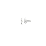 Load image into Gallery viewer, White Gold Floral CZ Stud Earrings