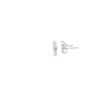Load image into Gallery viewer, White Gold Heart-Shaped CZ Stud Earrings