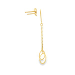 Load image into Gallery viewer, Delicate Yellow Gold Chain Dangle Earrings