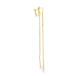 Load image into Gallery viewer, Elegant Yellow Gold Threader Earrings