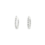 Load image into Gallery viewer, White Gold Hoop Earrings in White Gold Finish