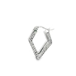 Load image into Gallery viewer, Geometric White Gold Hoop Earrings