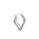 Load image into Gallery viewer, Geometric White Gold Hoop Earrings