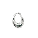 Load image into Gallery viewer, White Gold Finish Hoop Earrings