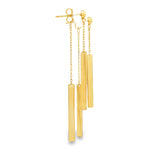 Load image into Gallery viewer, Yellow Gold Dangle Bar Earrings