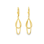 Load image into Gallery viewer, 14ct Yellow Gold Open Teardrop Dangle Earrings