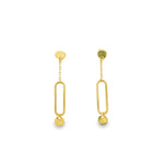 Load image into Gallery viewer, Yellow Gold Modern Dangle Earrings