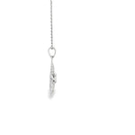 Load image into Gallery viewer, White Gold Starfish Charm Necklace with Round Cut CZ