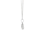 Load image into Gallery viewer, White Gold Charm Necklace with Round Cut CZ