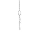 Load image into Gallery viewer, Elegant White Gold Key Charm Necklace