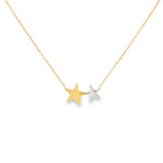 Load image into Gallery viewer, Two-Tone Star Pendant Chain in Yellow and White Gold