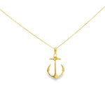 Load image into Gallery viewer, 14ct Yellow Gold Anchor Charm Necklace1