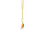 Load image into Gallery viewer, Yellow Gold Ladybug Charm Necklace with CZ Accent