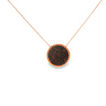 Load image into Gallery viewer, Rose Gold Charm Necklace with Circular Pendant