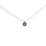 Load image into Gallery viewer, Rose Gold Chain Necklace with Round Cut CZ Pendant