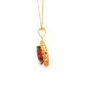 Load image into Gallery viewer, 14ct Yellow Gold Charm Necklace with Oval Garnet