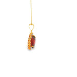 Load image into Gallery viewer, 14ct Yellow Gold Charm Necklace with Oval Garnet