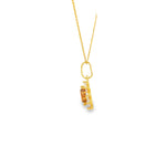Load image into Gallery viewer, Yellow Gold Charm Necklace with Yellow CZ