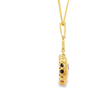 Load image into Gallery viewer, 14ct Yellow Gold Charm Necklace with Oval Amethyst Pendant