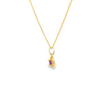 Load image into Gallery viewer, Yellow Gold Chain Necklace with Round Brilliant CZ Pendant