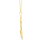Load image into Gallery viewer, 14ct Tri-Color Diamond Shape Charm Necklace in Yellow Gold