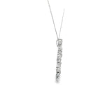 Load image into Gallery viewer, White Gold CZ Snowflake Pendant Necklace