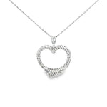 Load image into Gallery viewer, White Gold Heart Charm Necklace