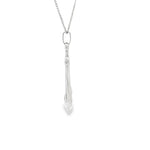 Load image into Gallery viewer, White Gold Anchor Charm Necklace in White Gold Finish