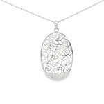 Load image into Gallery viewer, White Gold Geometric Pendant Chain Necklace