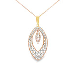Load image into Gallery viewer, Rose & White Gold Openwork Charm Necklace