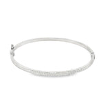 Load image into Gallery viewer, 14ct White Gold Etched Bangle Bracelet