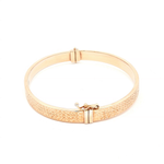 Load image into Gallery viewer, Rose Gold Textured Bangle Bracelet