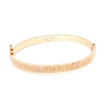 Load image into Gallery viewer, Rose Gold Textured Bangle Bracelet