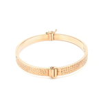 Load image into Gallery viewer, Rose Gold Textured Bangle Bracelet