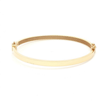 Load image into Gallery viewer, Yellow Gold Bangle Bracelet with Black Greek Key Design