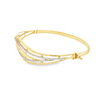 Load image into Gallery viewer, CZ Set Yellow Gold Bangle