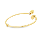 Load image into Gallery viewer, Elegant Yellow Gold Bangle Adorned with Round Brilliant Cut CZ