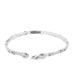 Load image into Gallery viewer, Elegant White Gold Chain Link Bracelet
