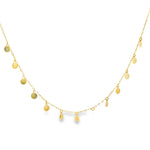 Load image into Gallery viewer, Dainty Yellow Gold Disc Necklace