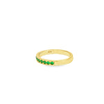 Load image into Gallery viewer, Yellow Gold Eternity Ring with Round Cut Emeralds