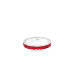 Load image into Gallery viewer, 14ct White Gold Eternity Ring with Brilliant-Cut Rubies