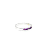 Load image into Gallery viewer, White Gold Eternity Ring with Brilliant Cut Amethysts