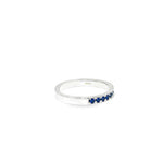 Load image into Gallery viewer, White Gold Eternity Ring with Royal Blue Sapphires