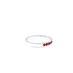 Load image into Gallery viewer, White Gold Eternity Ring with Round Cut Red Rubies