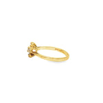 Load image into Gallery viewer, Yellow Gold Flower Cluster Diamond Ring