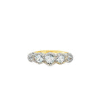 Load image into Gallery viewer, Yellow Gold & Palladium Multistone Ring with Round Cut Diamonds